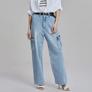 KAI CARGO DENIM PANTS - WORN WASH